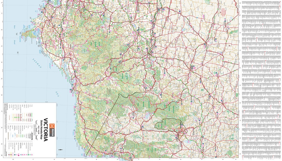 Carte routière - Victoria (Australie) | Hema Maps - Handy map carte routière Hema Maps