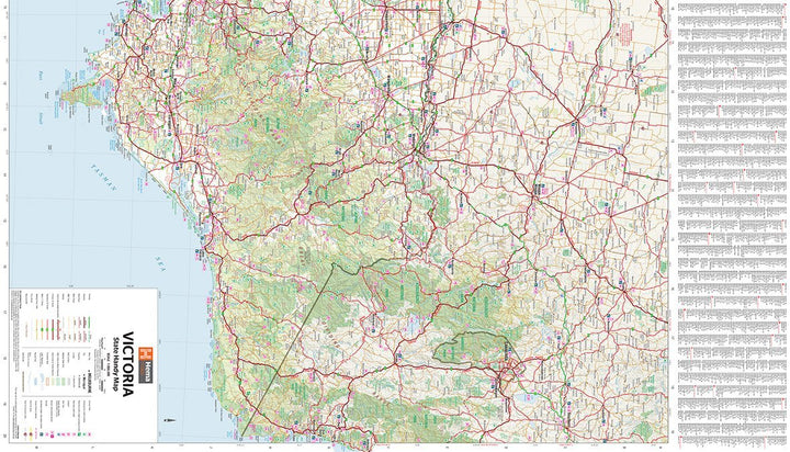 Carte routière - Victoria (Australie) | Hema Maps - Handy map carte pliée Hema Maps 