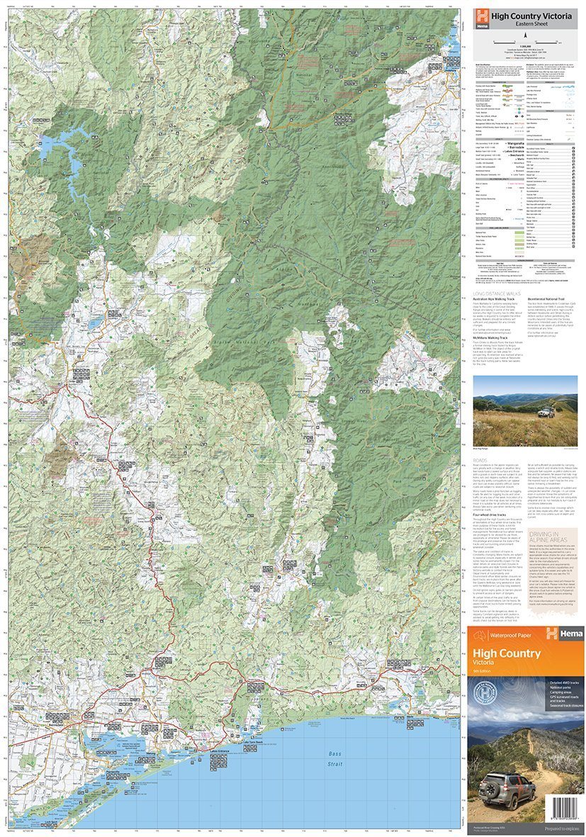 Carte routière - Victoria, High Country (Australie) | Hema Maps carte pliée Hema Maps 