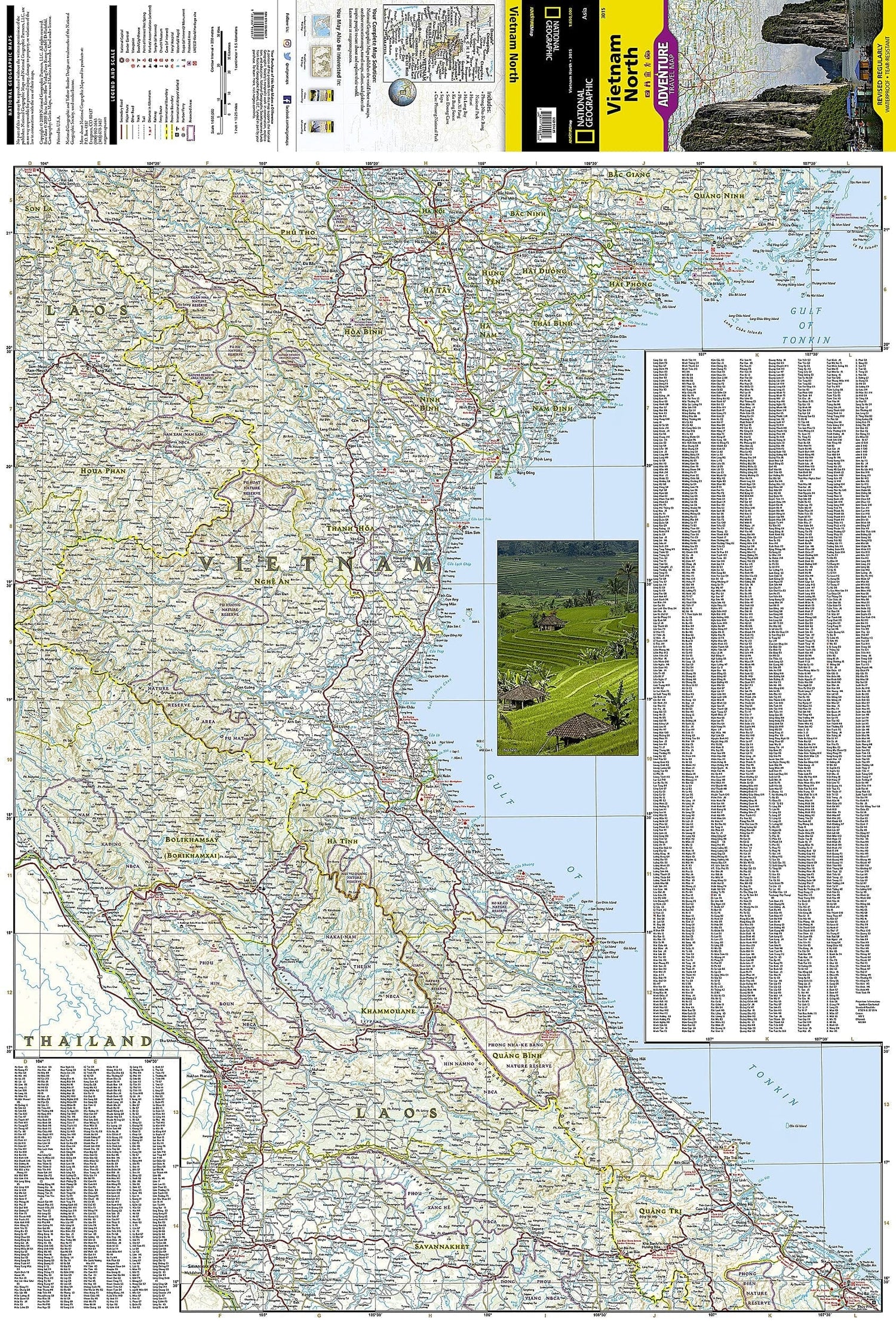 Carte routière - Vietnam Nord | National Geographic carte routière National Geographic