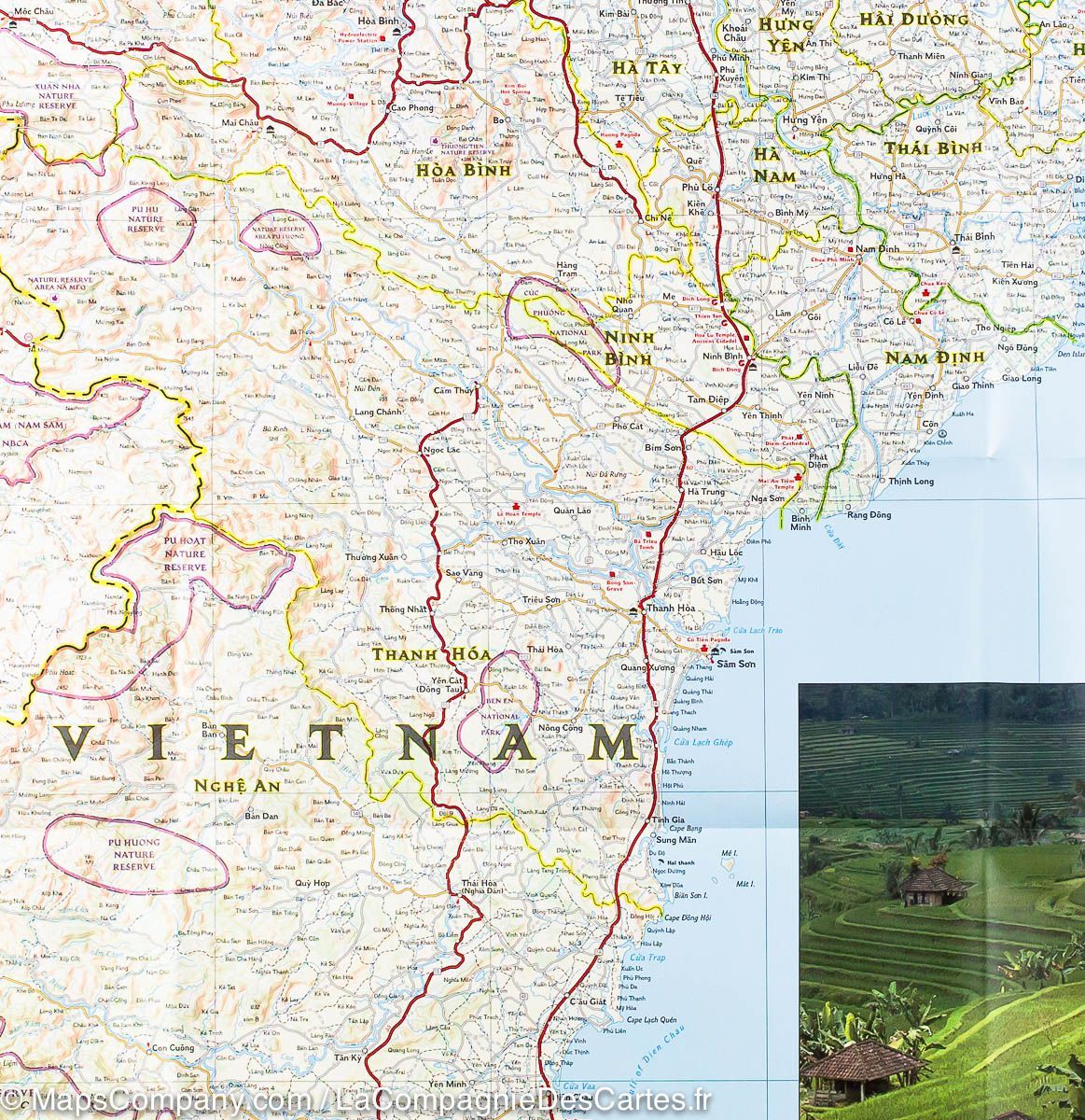 Carte routière - Vietnam Nord | National Geographic carte routière National Geographic