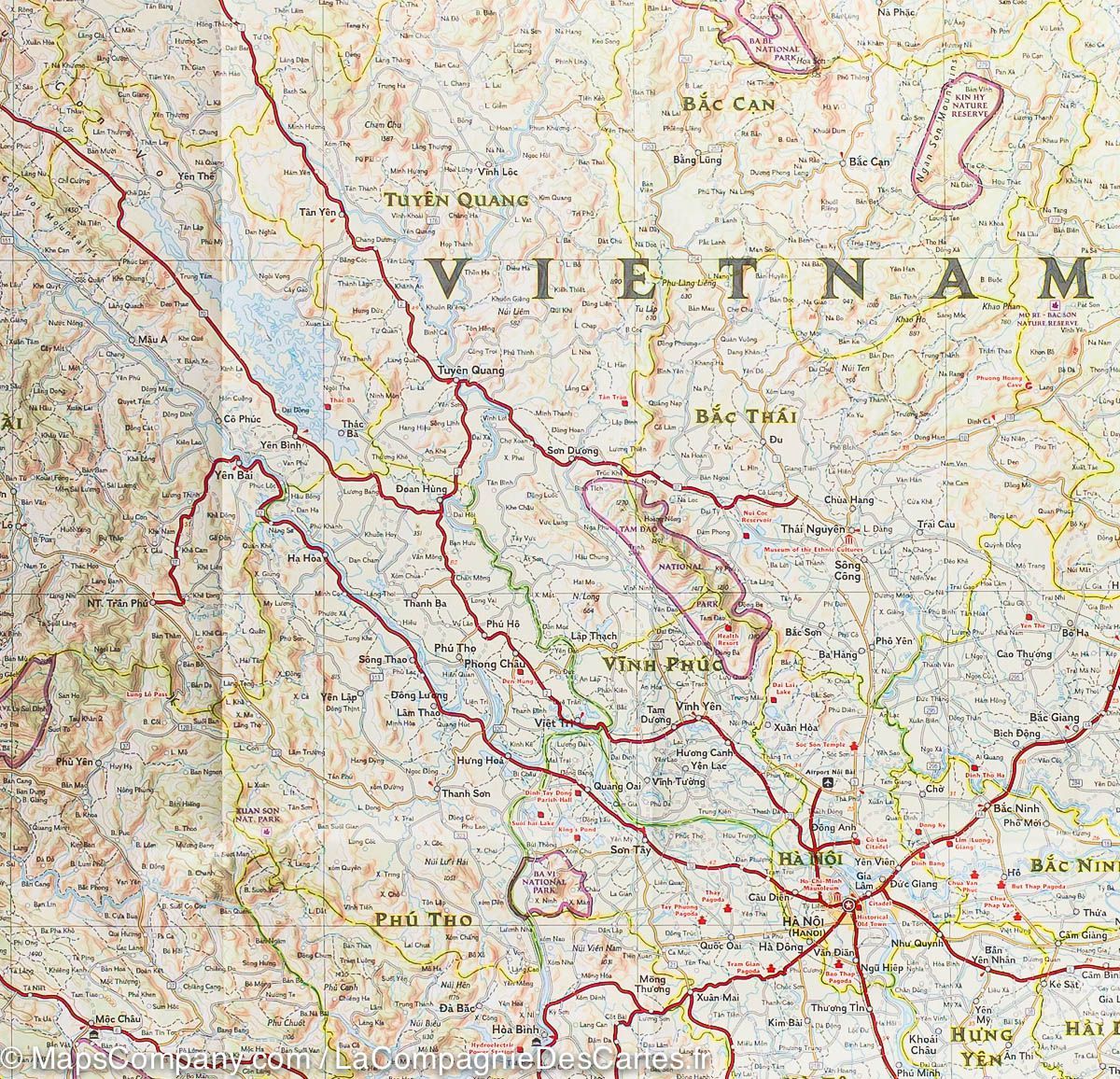 Carte routière - Vietnam Nord | National Geographic carte routière National Geographic