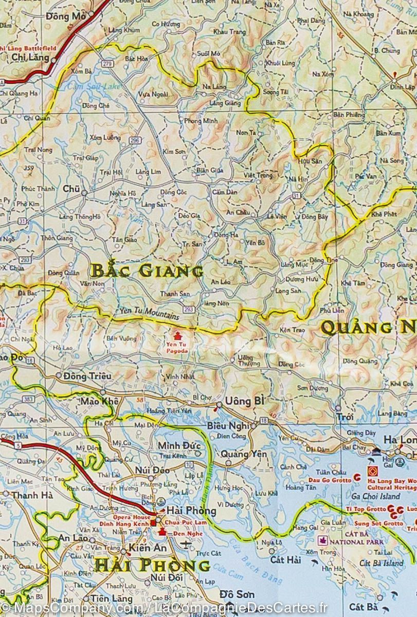 Carte routière - Vietnam Nord | National Geographic carte routière National Geographic