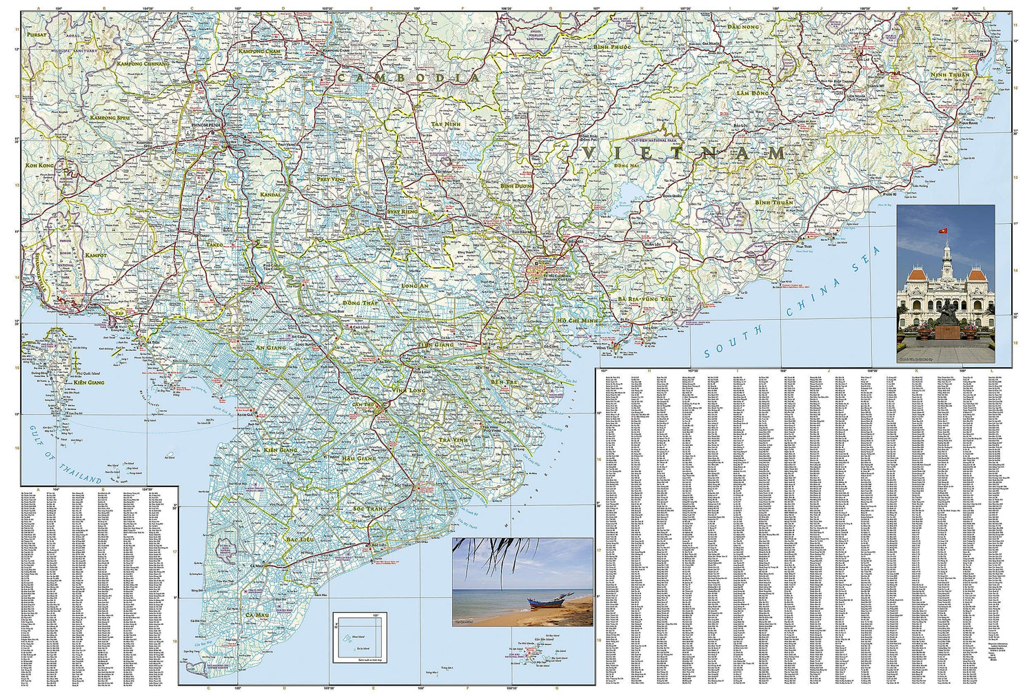 Carte routière - Vietnam Sud | National Geographic carte routière National Geographic