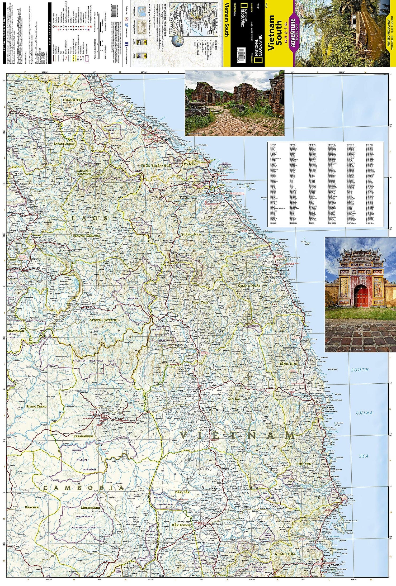 Carte routière - Vietnam Sud | National Geographic carte routière National Geographic