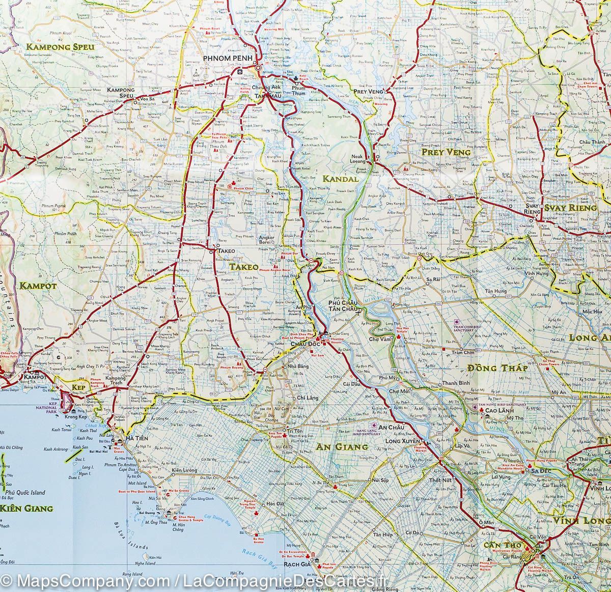 Carte routière - Vietnam Sud | National Geographic carte routière National Geographic