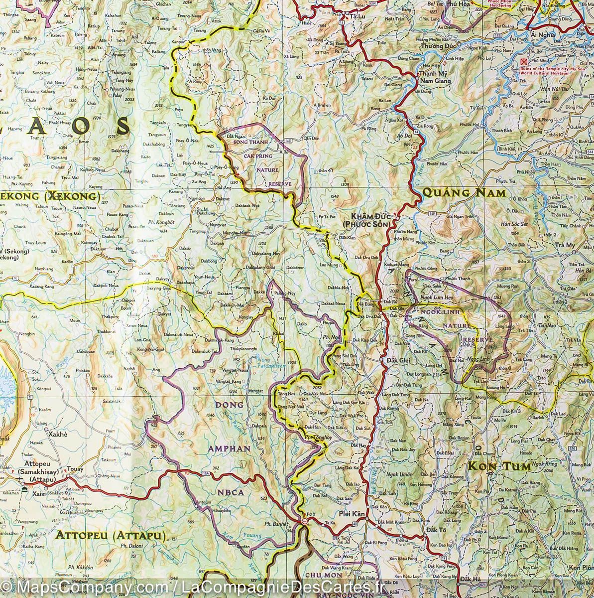 Carte routière - Vietnam Sud | National Geographic carte routière National Geographic