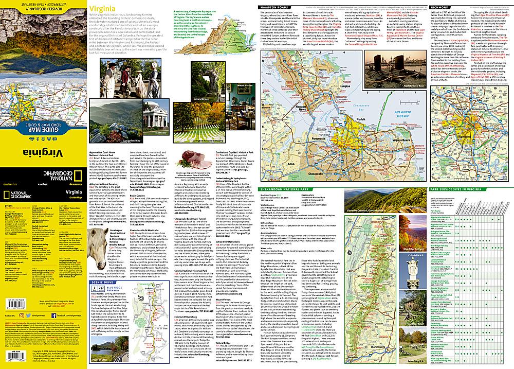 Carte routière - Virginie | National Geographic carte pliée National Geographic 