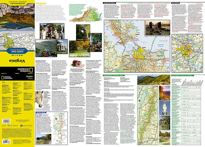 Carte routière - Virginie | National Geographic carte pliée National Geographic 