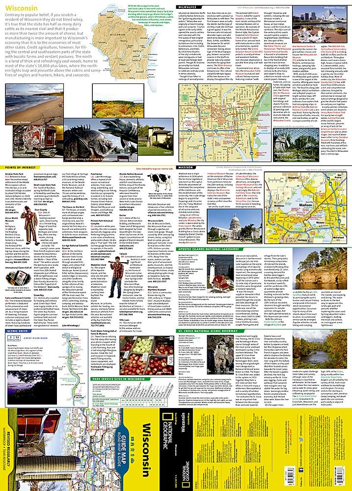 Carte routière - Wisconsin | National Geographic carte routière National Geographic