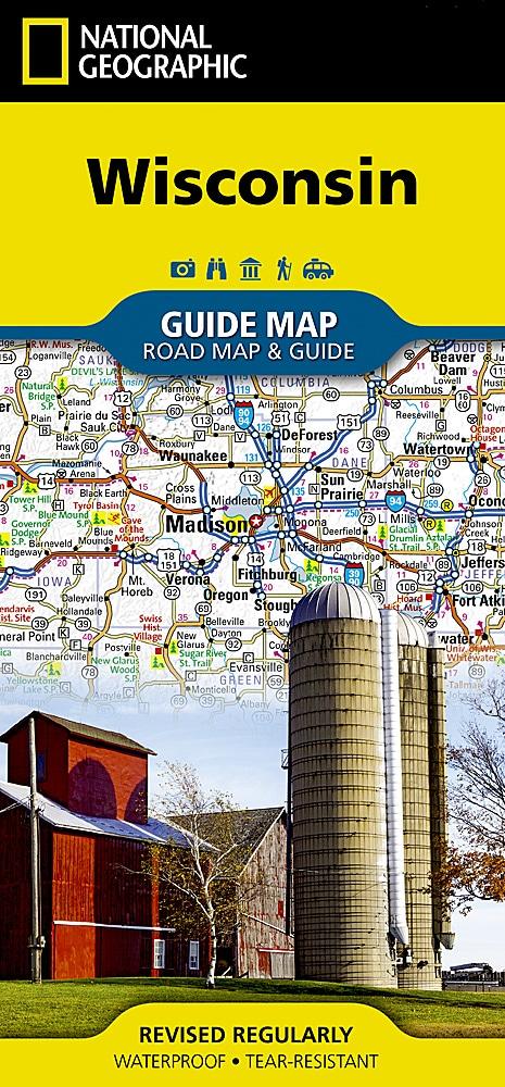 Carte routière - Wisconsin | National Geographic carte pliée National Geographic 