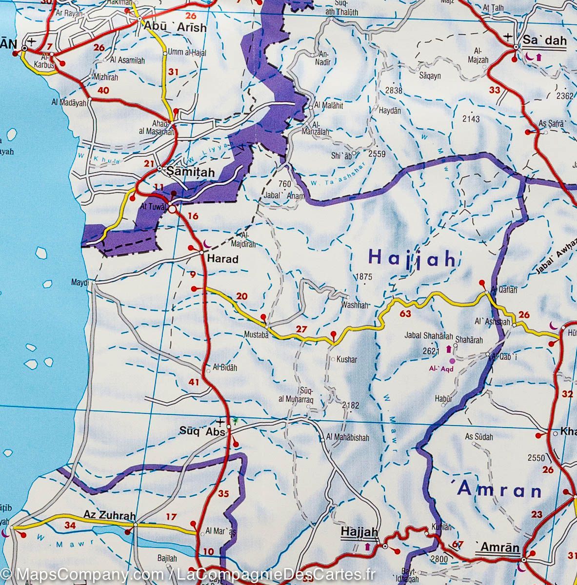 Carte routière - Yemen | Freytag & Berndt carte routière Freytag & Berndt