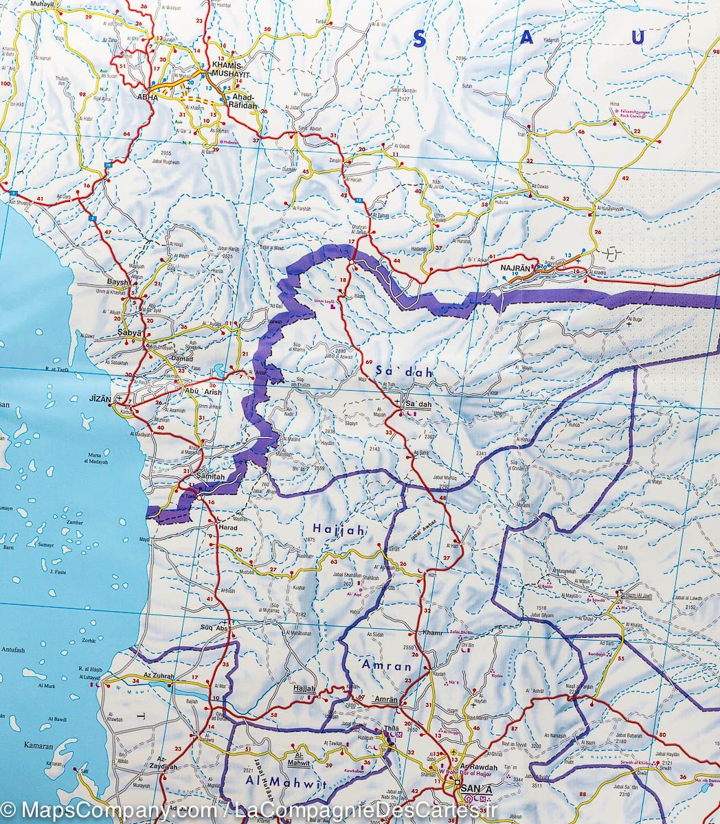 Carte routière - Yemen | Freytag & Berndt carte routière Freytag & Berndt
