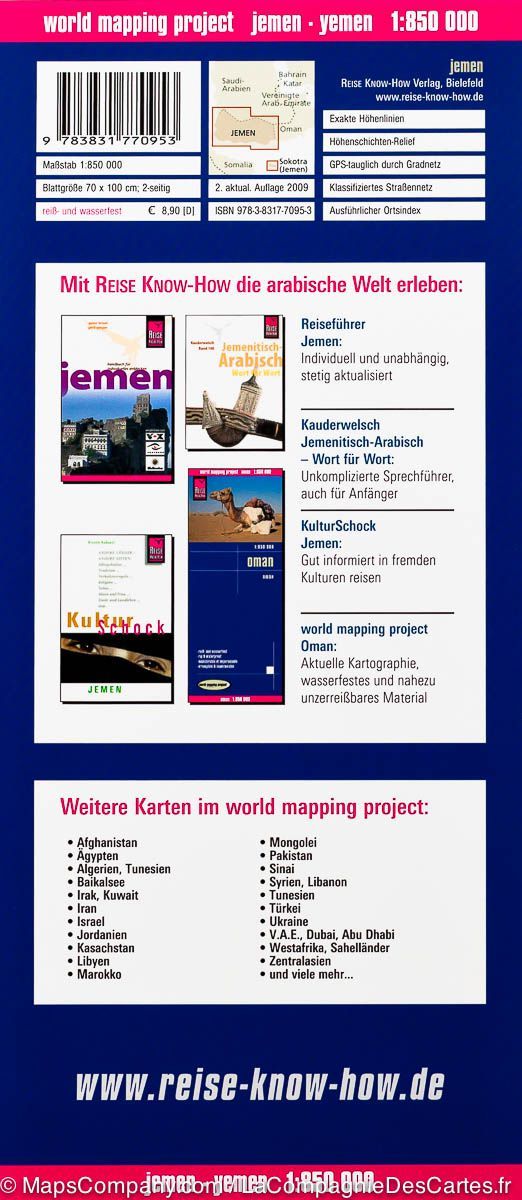 Carte routière - Yémen | Reise Know How carte routière Reise Know-How