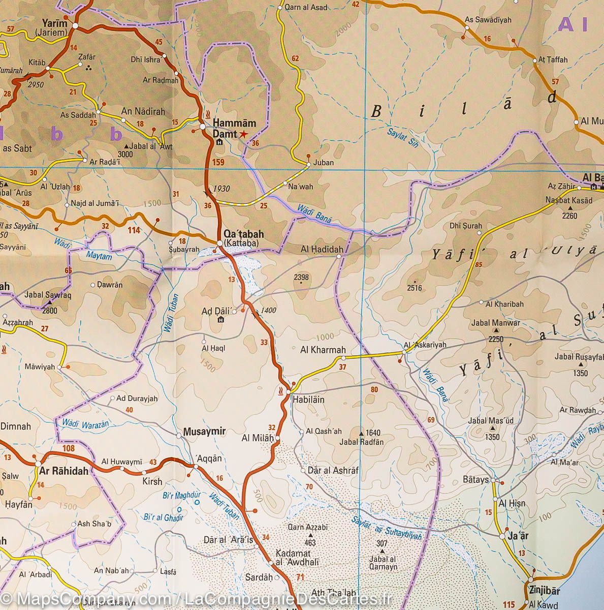 Carte routière - Yémen | Reise Know How carte routière Reise Know-How