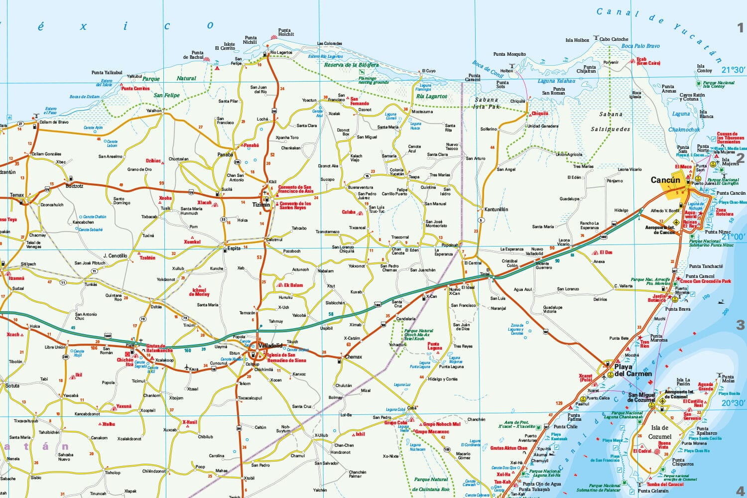 Carte routière - Yucatan | Reise Know How carte routière Reise Know-How