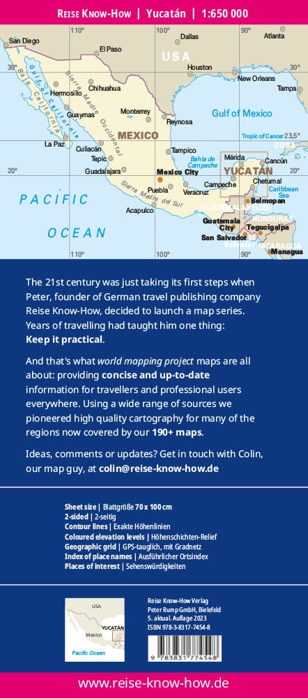 Carte routière - Yucatan | Reise Know How carte pliée Reise Know-How 