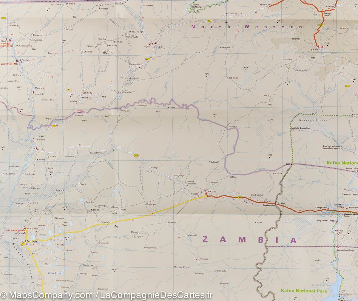 Carte routière - Zambie | Reise Know How carte routière Reise Know-How