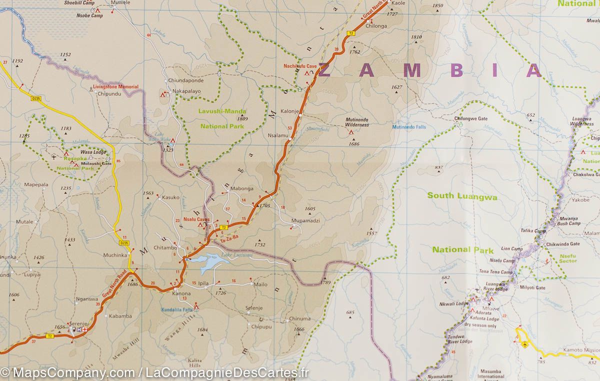 Carte routière - Zambie | Reise Know How carte routière Reise Know-How