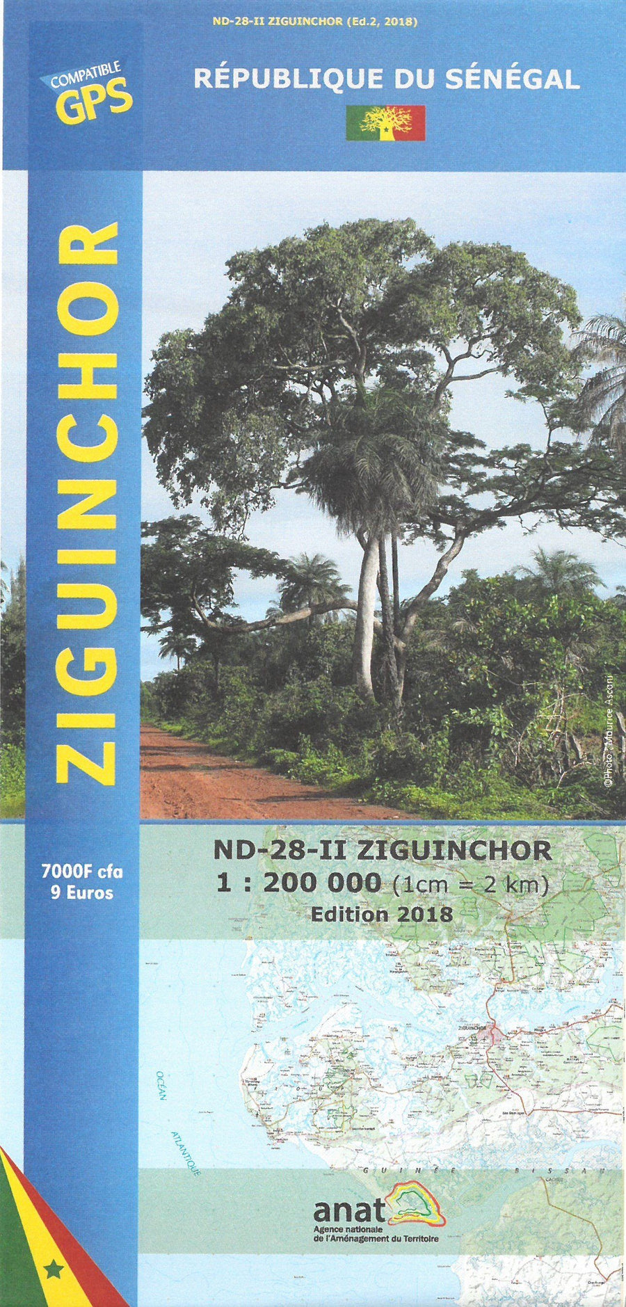 Carte routière - Ziguinchor | Laure Kane carte pliée Laure Kane 