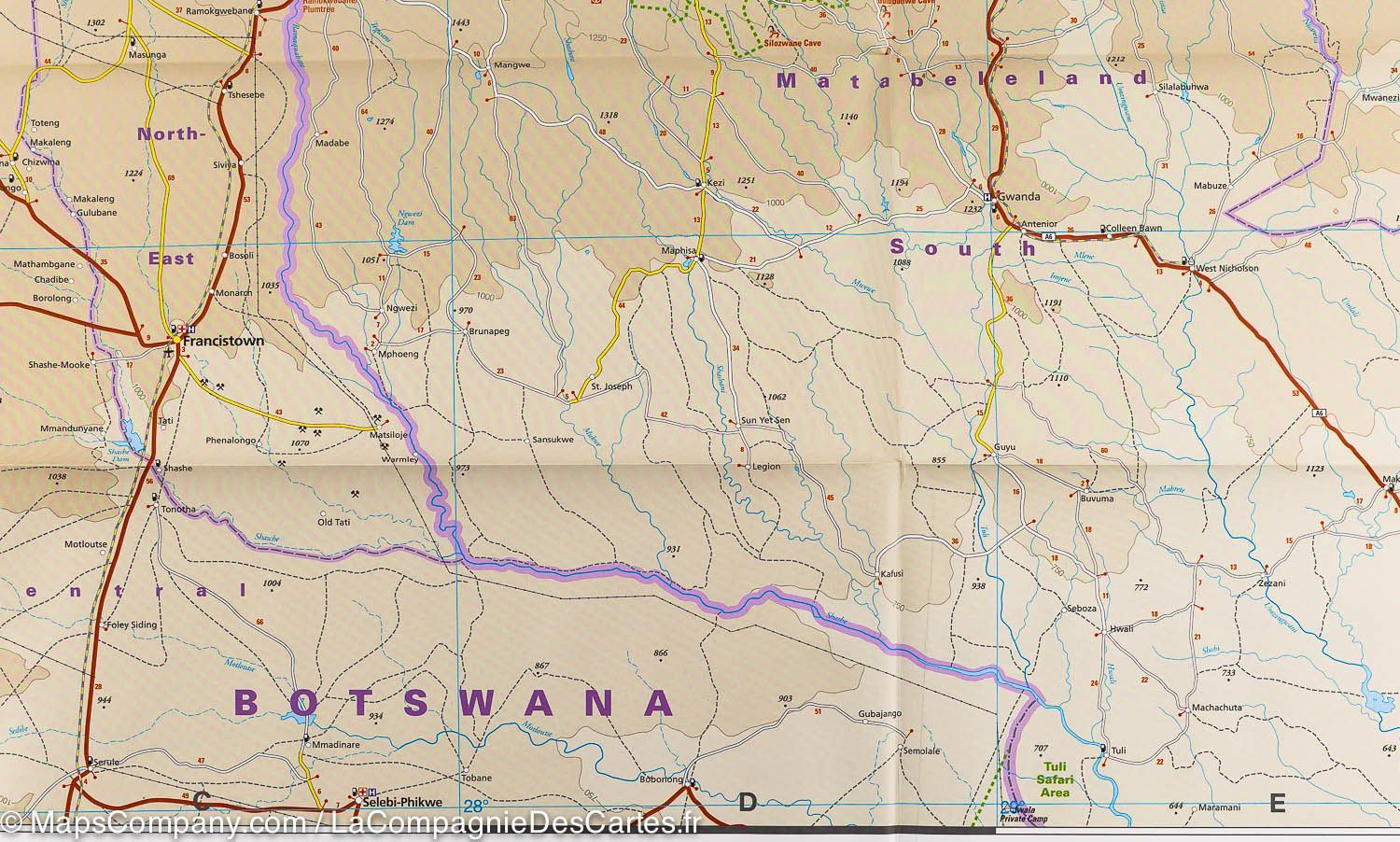 Carte routière - Zimbabwe | Reise Know How carte routière Reise Know-How