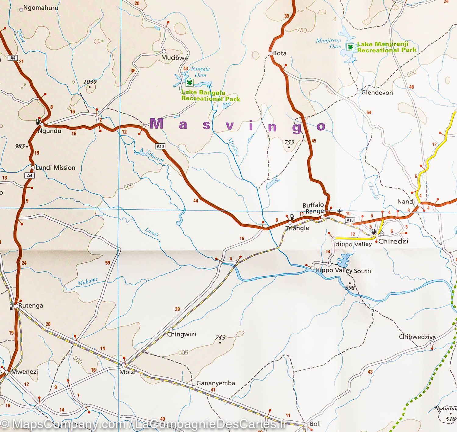 Carte routière - Zimbabwe | Reise Know How carte routière Reise Know-How