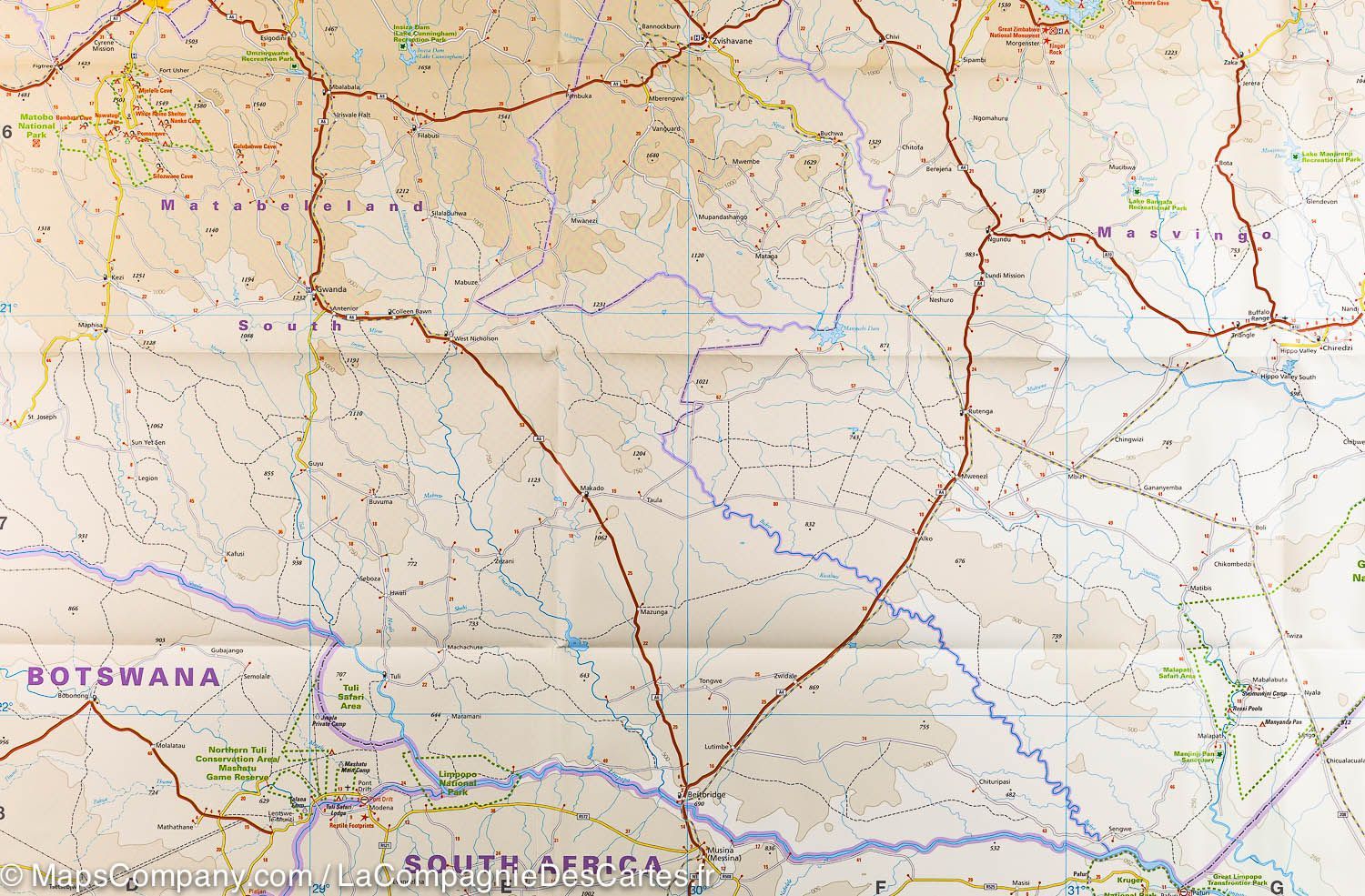 Carte routière - Zimbabwe | Reise Know How carte routière Reise Know-How