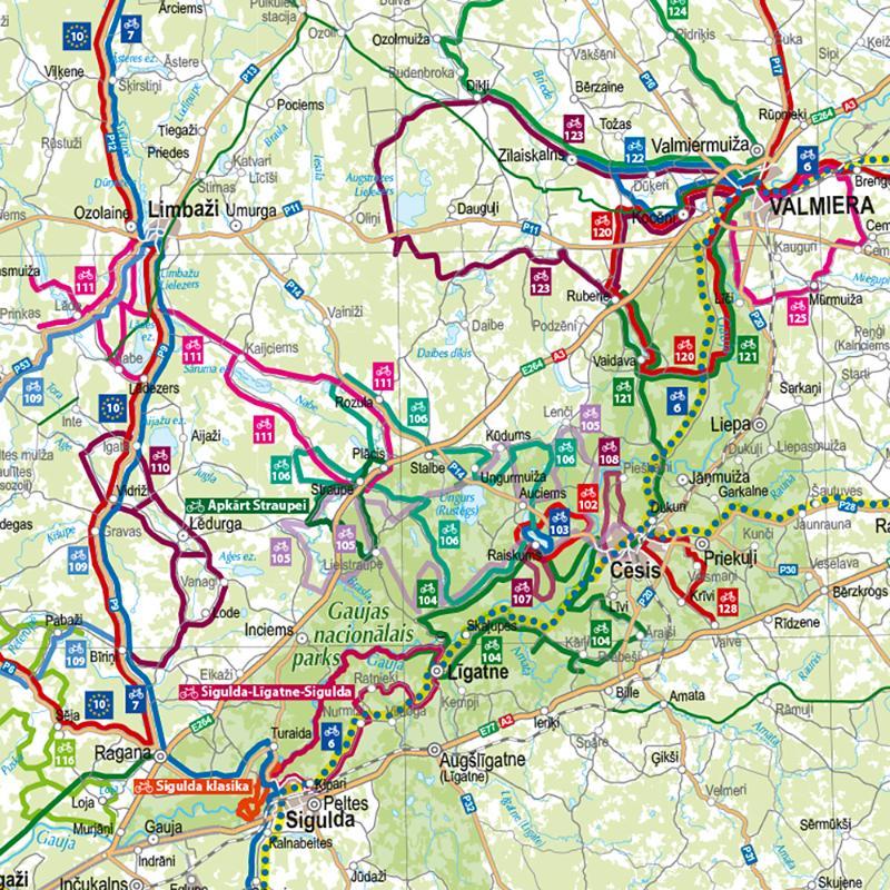 Carte spéciale cyclisme - Lettonie (en letton) | Jana Seta carte pliée Jana Seta 