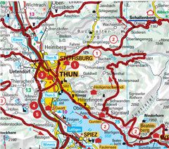 Carte spéciale motard - Suisse | Hallwag - MotoMaps carte routière Hallwag