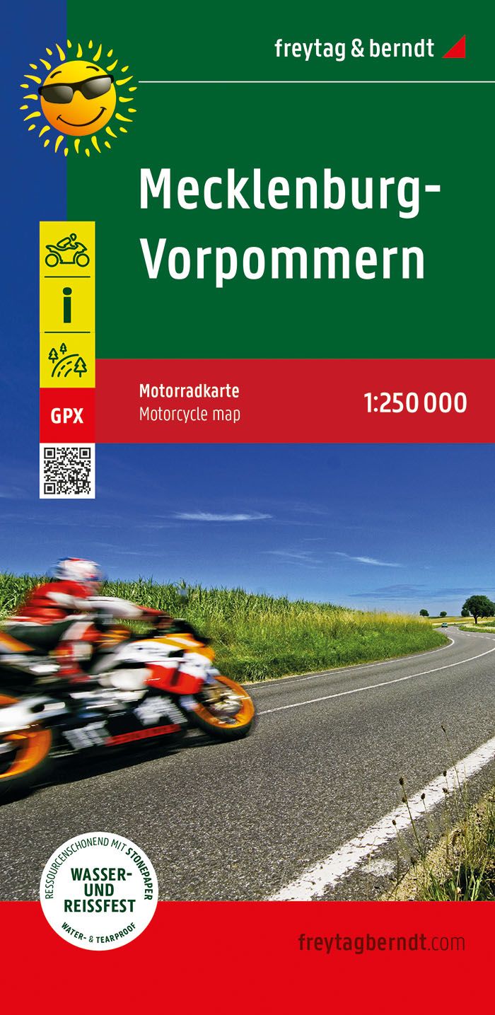 Carte spéciale moto - Mecklembourg-Poméranie-Occidentale | Freytag & Berndt carte routière Freytag & Berndt