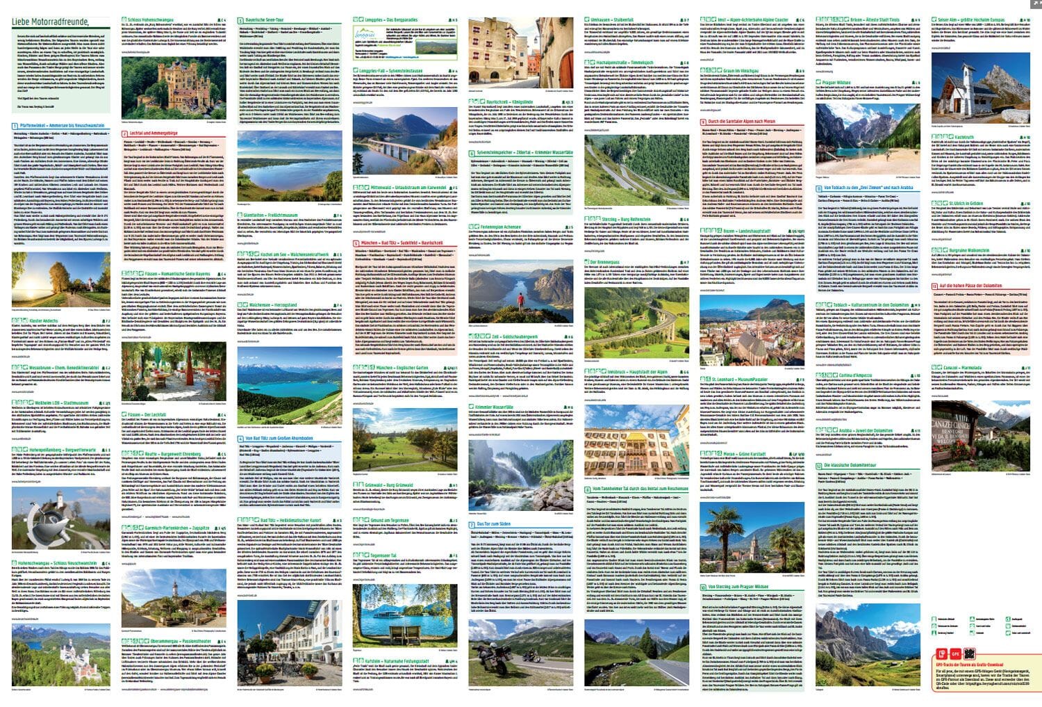 Carte spéciale moto - Haute-Bavière, Tyrol, Sud-Tyrol | Freytag & Berndt carte routière Freytag & Berndt