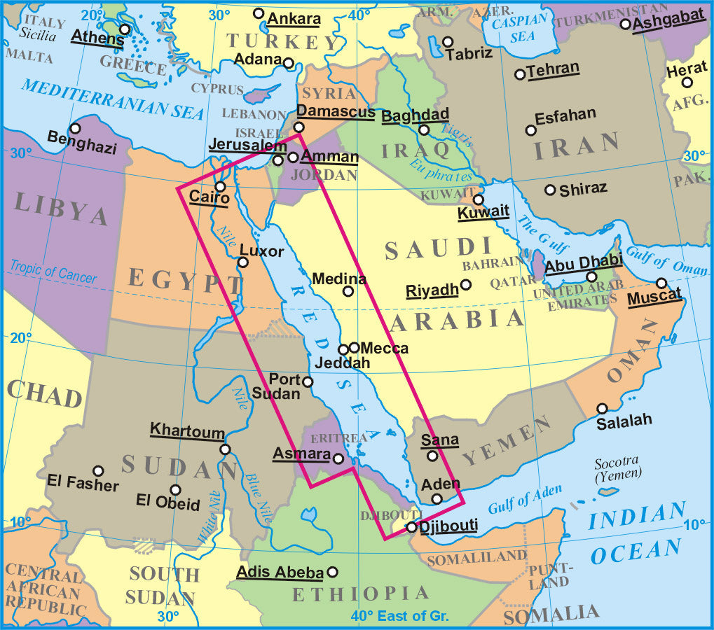 Carte spéciale plongée - Mer Rouge | Gizi Map carte routière Gizi Map Default Title