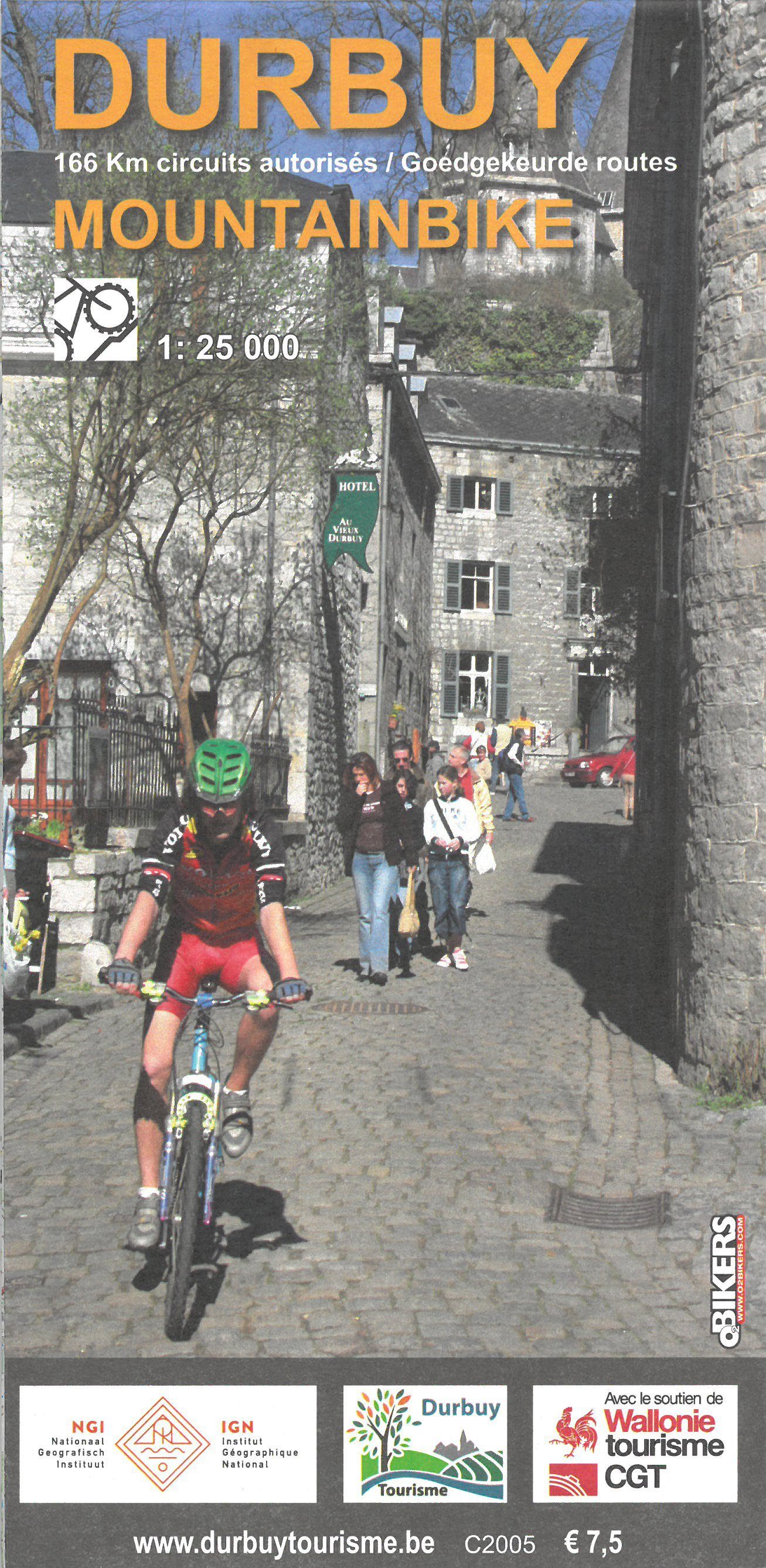 Carte spéciale VTT - Durbuy / Hotton mountainbike (Belgique) | NGI carte cycliste IGN Belgique