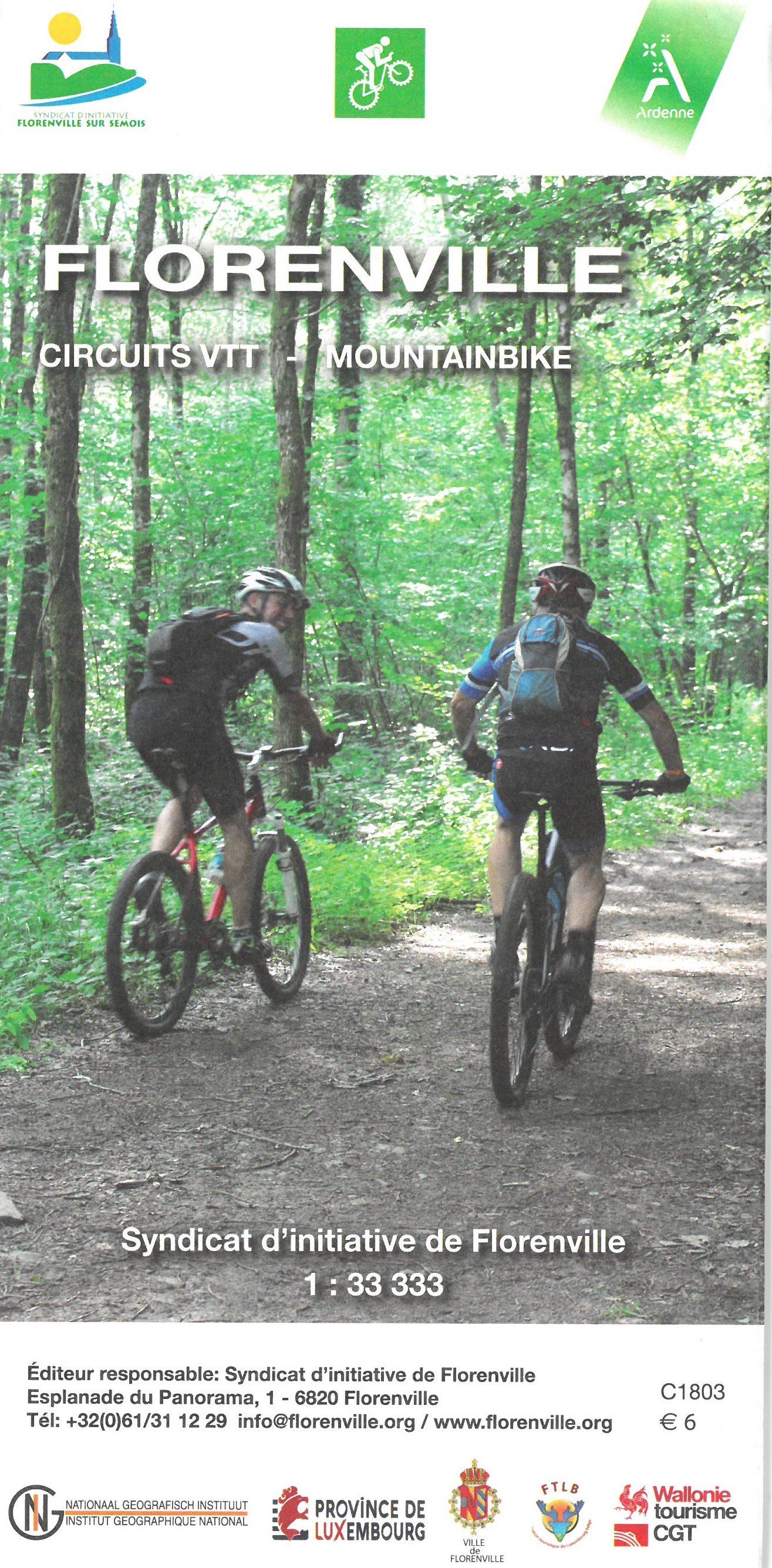 Carte spéciale VTT - Florenville (Belgique) | NGI carte cycliste IGN Belgique Default Title