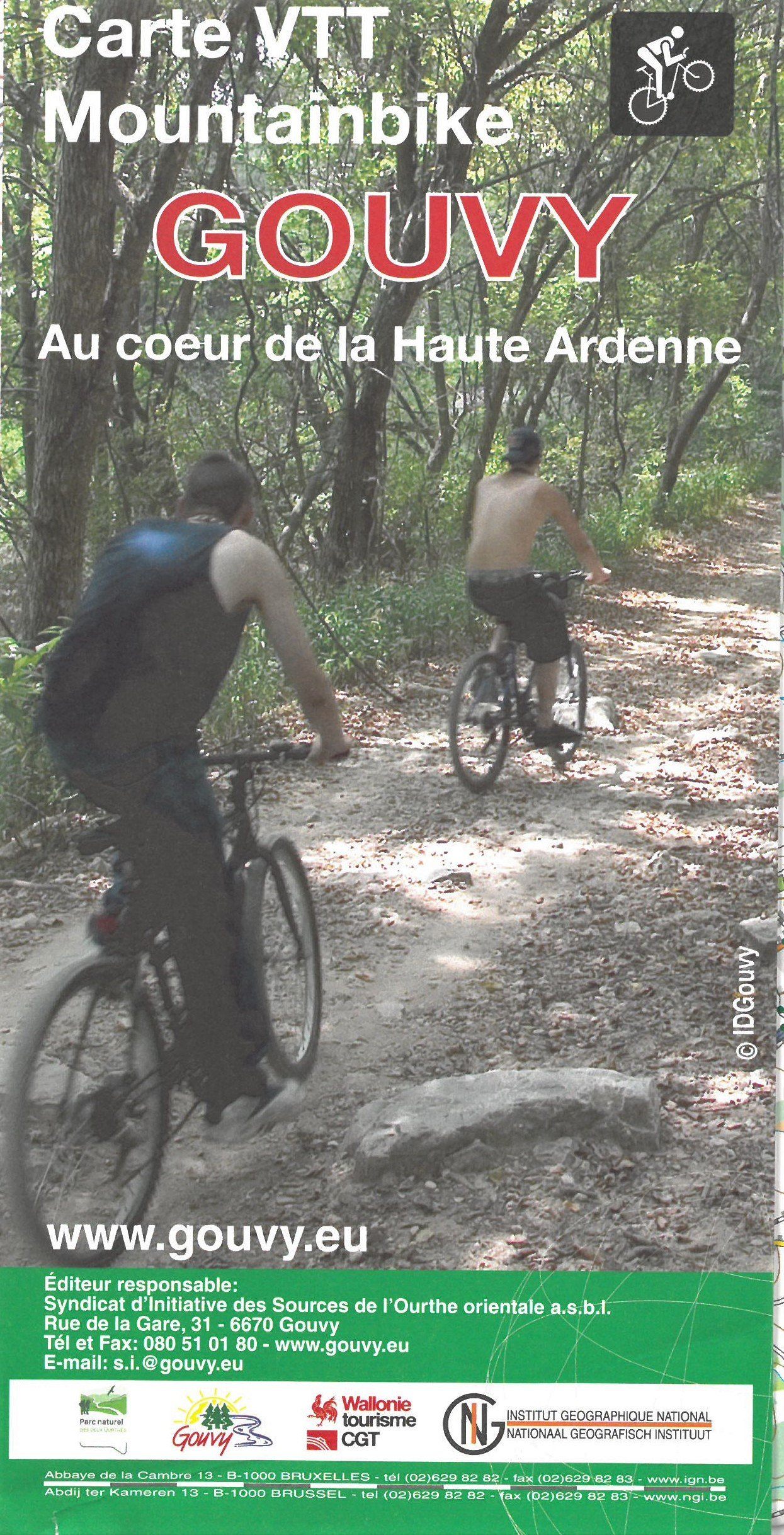 Carte spéciale VTT - Gouvy (Belgique) | NGI carte cycliste IGN Belgique Default Title