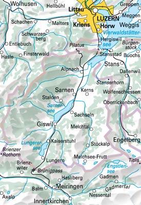 Carte spéciale VTT n° WKM.07 - Pilatus, Hasliberg (Suisse) | Hallwag carte cycliste Hallwag