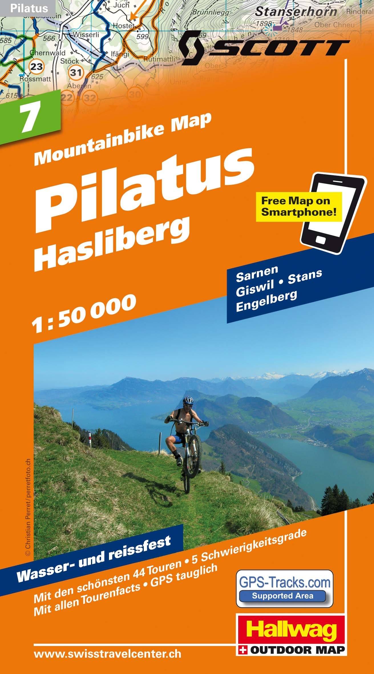 Carte spéciale VTT n° WKM.07 - Pilatus, Hasliberg (Suisse) | Hallwag carte cycliste Hallwag Default Title