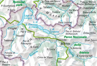Carte spéciale VTT n° WKM.17 - Alta Rezia, Val Müstair (Suisse) | Hallwag carte pliée Hallwag 