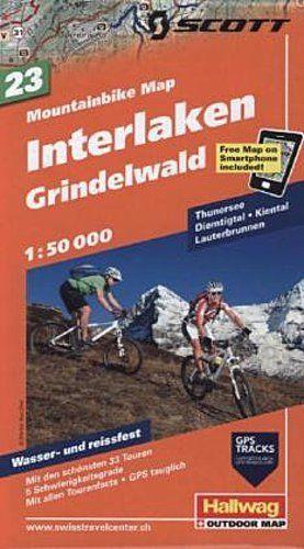 Carte spéciale VTT n° WKM.23 - Interlaken, Grindelwald (Suisse) | Hallwag carte pliée Hallwag 