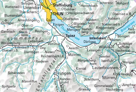 Carte spéciale VTT n° WKM.23 - Interlaken, Grindelwald (Suisse) | Hallwag carte cycliste Hallwag