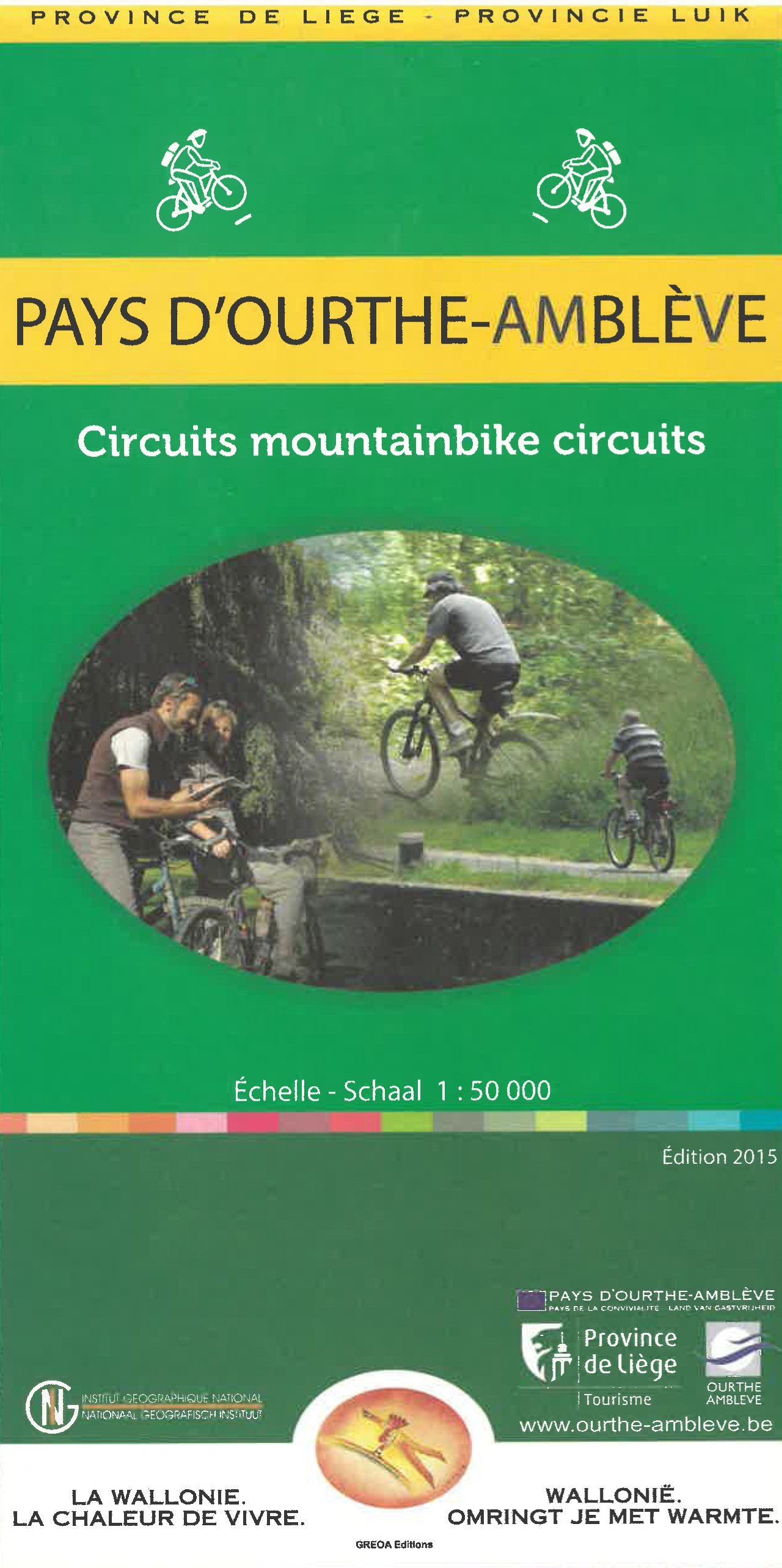 Carte spéciale VTT - Pays d'Ourthe-Amblève (Belgique) | NGI carte cycliste IGN Belgique Default Title
