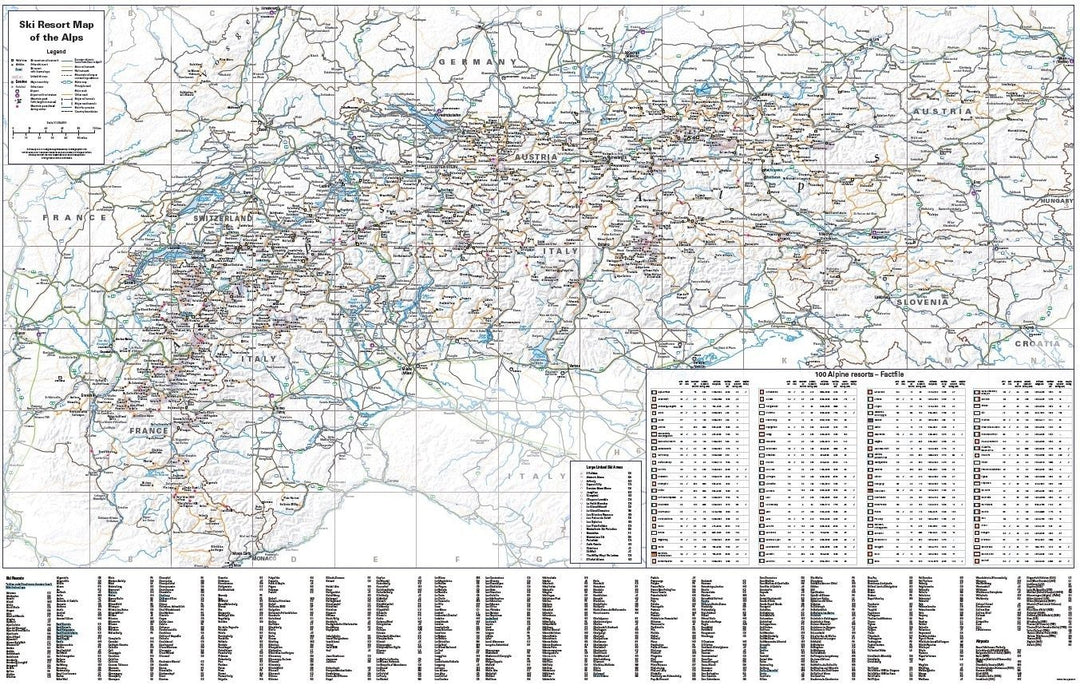 Carte - Station de ski des Alpes | 2the Alps carte pliée 2the Alps 