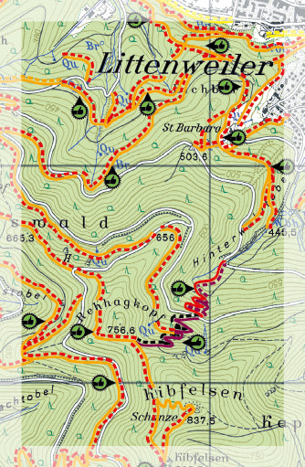 Carte Supertrail - Freiburg Sud | Supertrail Map carte pliée Supertrail Map 