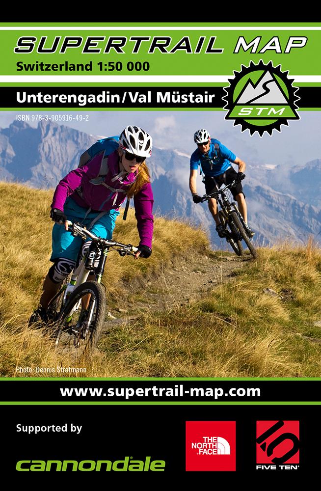 Carte Supertrail - Unterengadin, Val Müstair | Supertrail Map carte de randonnée Supertrail Map