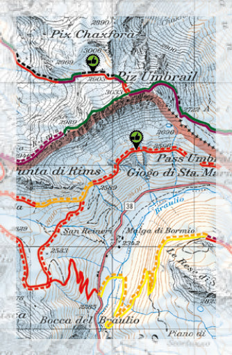 Carte Supertrail - Unterengadin, Val Müstair | Supertrail Map carte de randonnée Supertrail Map Default Title