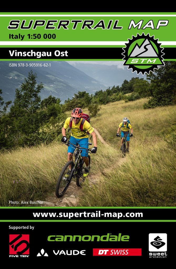 Carte Supertrail - Vinschgau, Val Venosta Est | Supertrail Map carte de randonnée Supertrail Map
