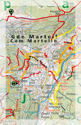 Carte Supertrail - Vinschgau, Val Venosta Est | Supertrail Map carte de randonnée Supertrail Map Default Title
