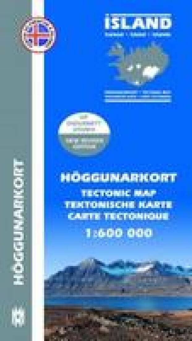Iceland Tectonic Map | Mal og menning Road Map 