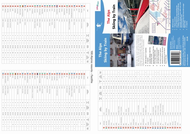 Carte - The Alps : Skiing by Train | 2the Alps carte pliée 2the Alps 