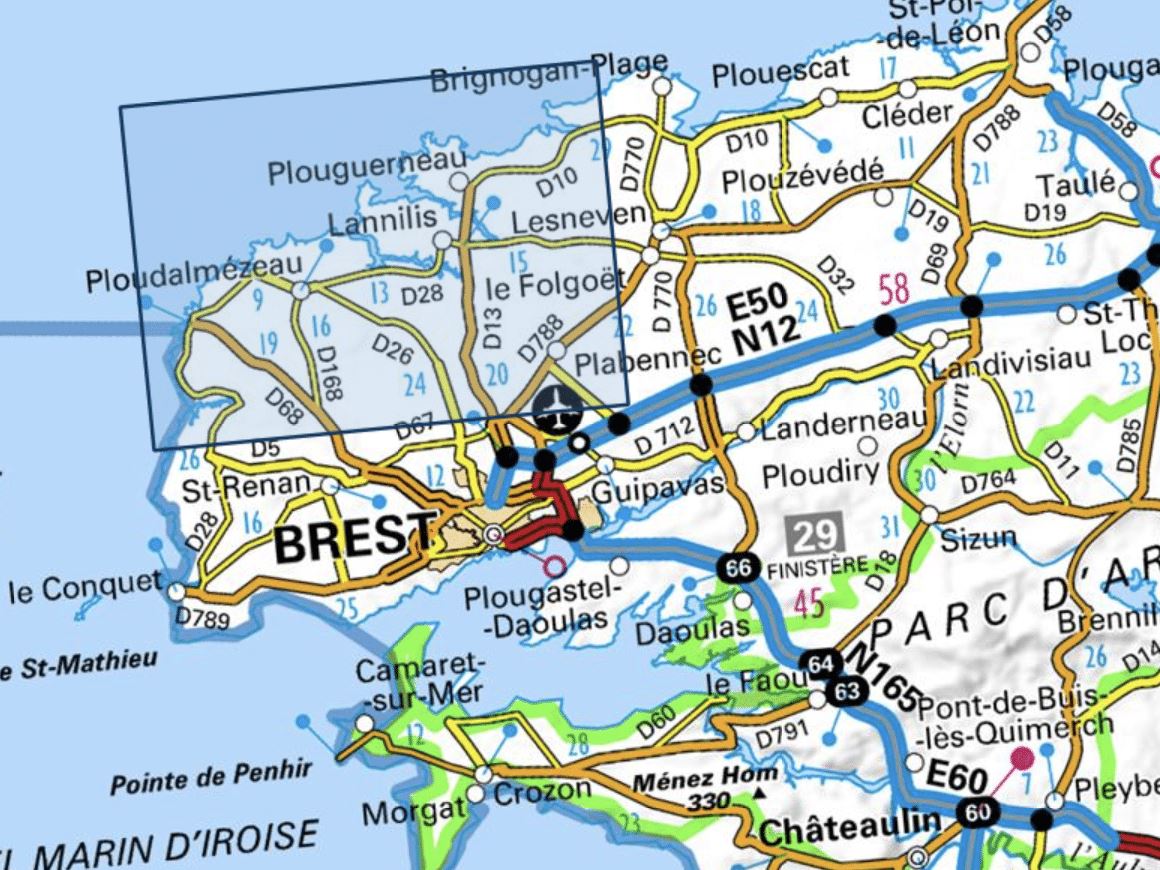 Carte TOP 25 n° 0416 ET - Plouguerneau, Les Abers | IGN carte de randonnée IGN